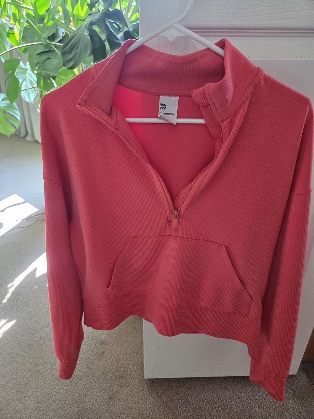 All In Motion Half-Zip Pullover Sweatshirt - Coral Pink